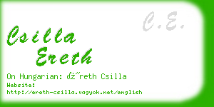 csilla ereth business card